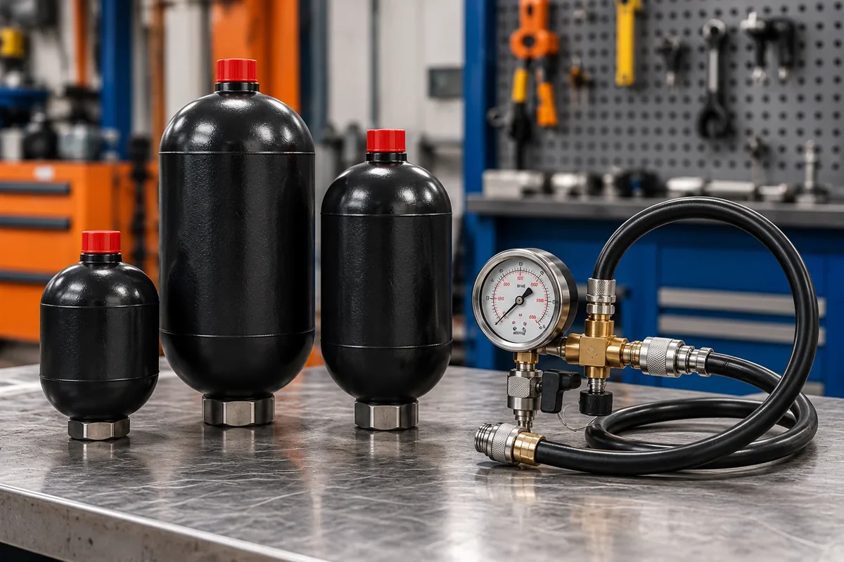Accumulateurs hydrauliques avec kit de contrôle de pression